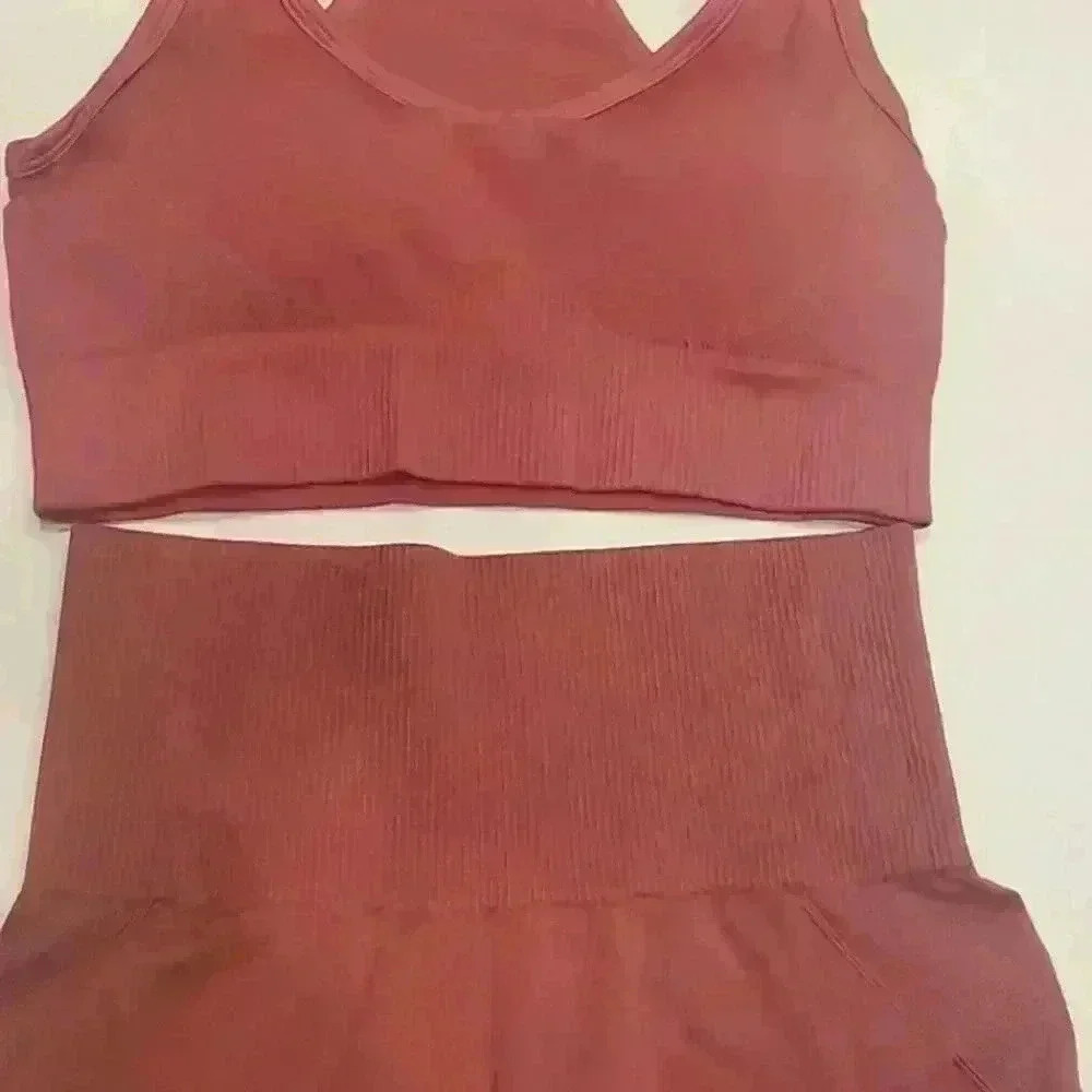 2-PIECE DUSTY ROSE LEGGINGS SET - Picture 7 of 13